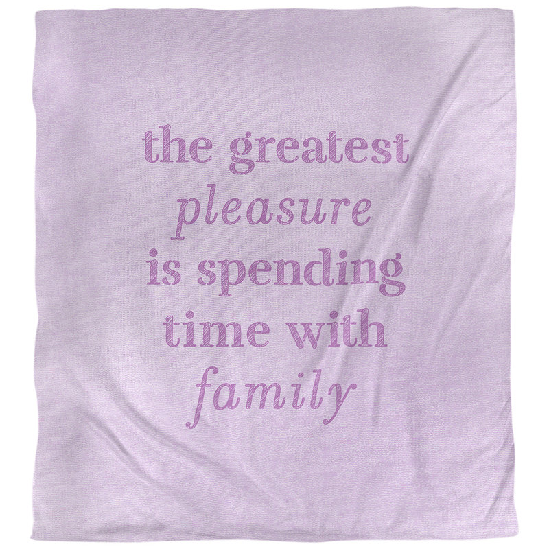 Housse de couette réversible à l’écriture "quotes love family", Housse de couette pour très grand lit, Violet