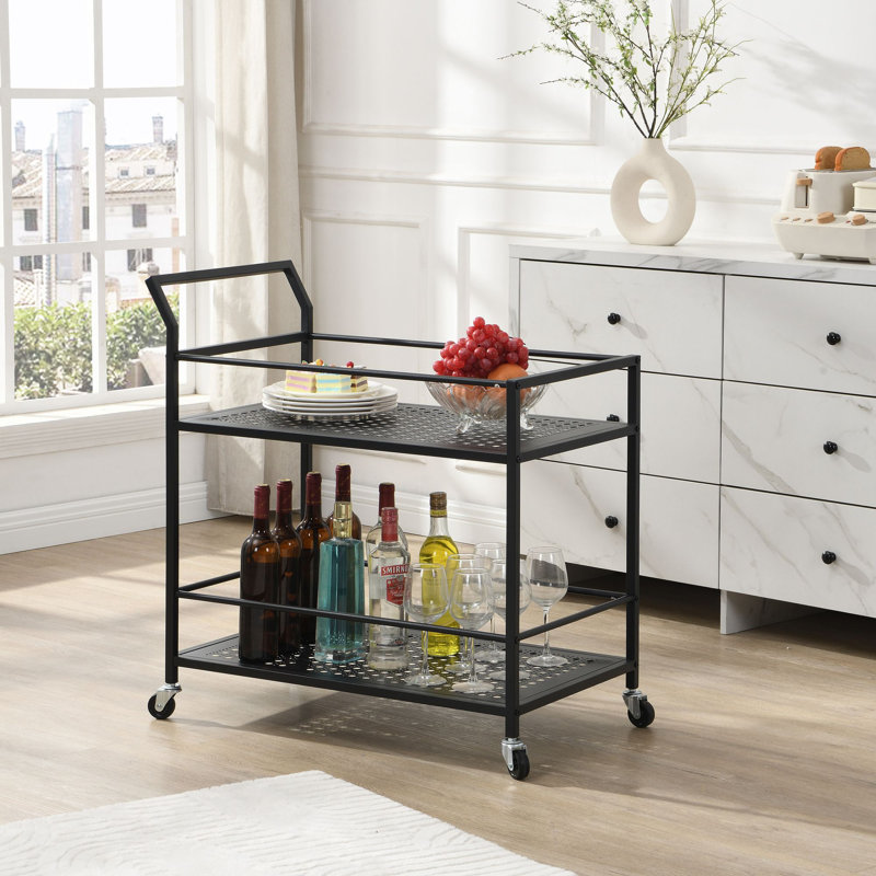 Metal Bar Cart, Black