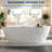 67" Freestanding Soaking Tub – Deep Acrylic Bathtub for Spa-Like Relaxation
