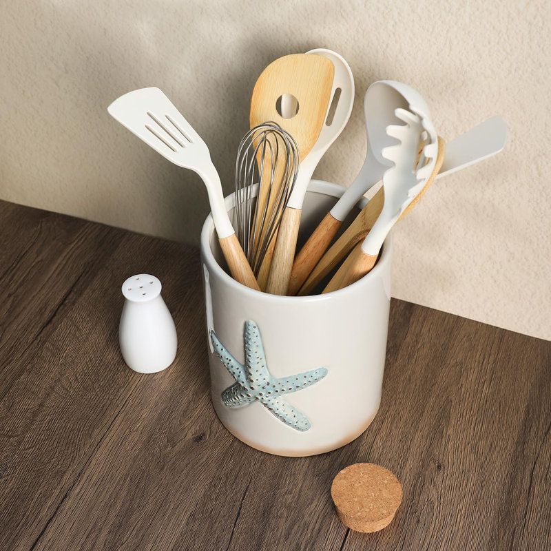 Ceramic Farmhouse Kitchen Utensil Rack