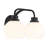 Volnak 2-Light Bathroom Vanity Light in Matte Black-340412829