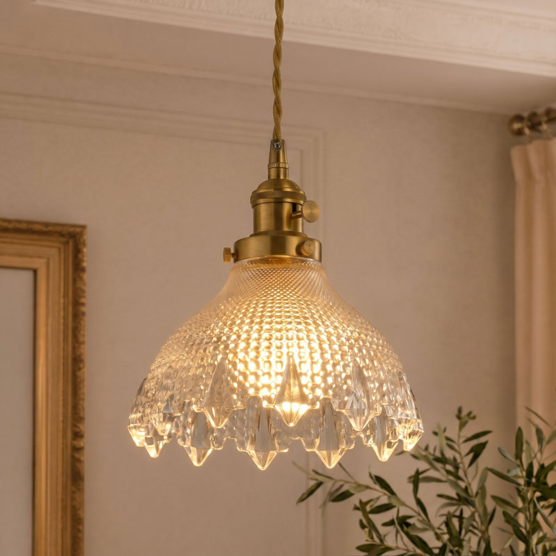 1-luminaire suspendu rétro en verre transparent à intensité variable