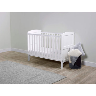 Coleby Mini Cot Bed and Fibre Mattress - White