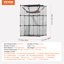 Grande cage à chat à 3 niveaux, 71 x 71 x 104 cm, avec grand hamac, 2 rampes et échelles. Enclos pour chat robuste en fil de fer détachable (à monter soi-même). Facile à assembler. Couleur : noir. Convient aux chats d'intérieur et d'extérieur.