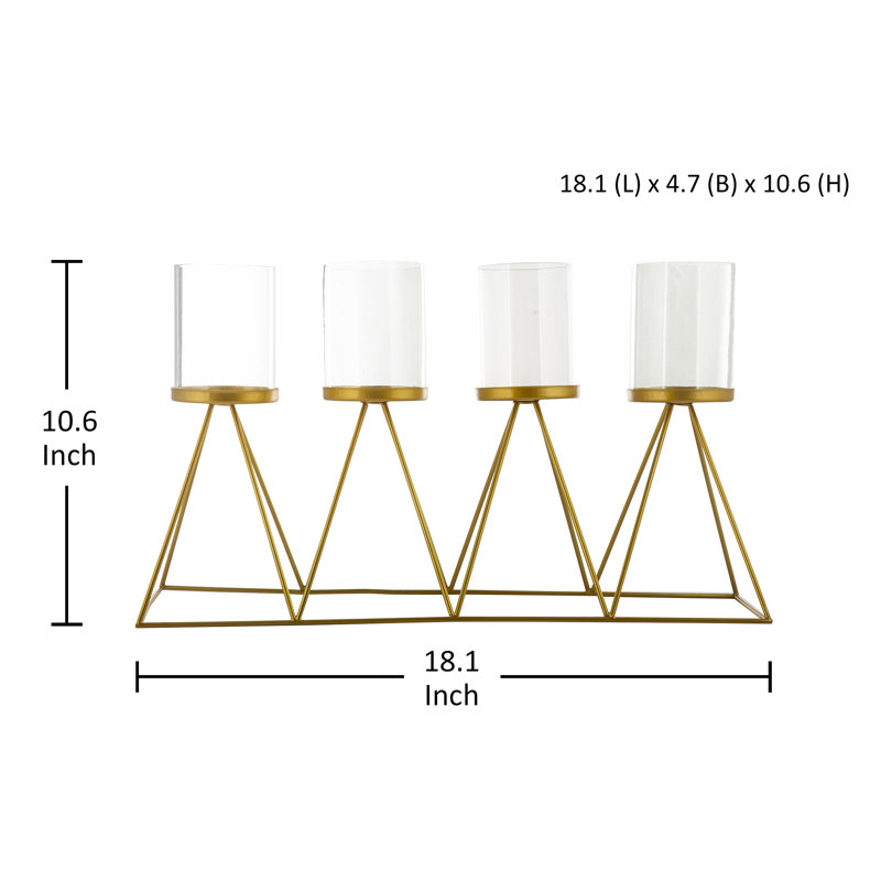 Candélabre de table en laiton 10,6 po