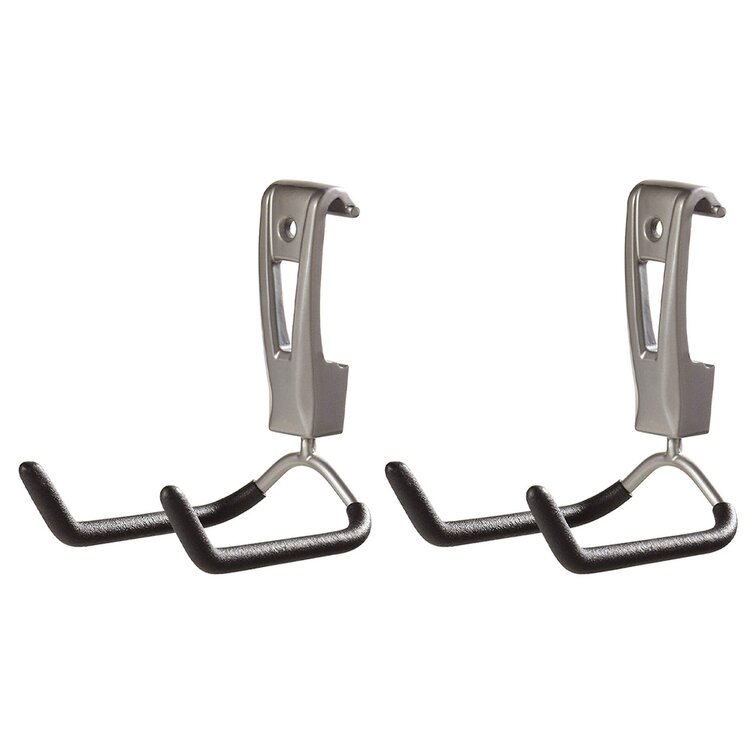 Rubbermaid Fast Track Wall Mount Storage Rail (2 Pack) & Utility Hooks (16  Pack)