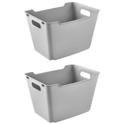 Set of 2 Storage Box Textured Surface