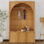 Portemanteau arqué avec banc et rangement pour chaussures, banc de rangement pour hall d'entrée avec crochets et tablettes réglables, 3 armoires-1229027551