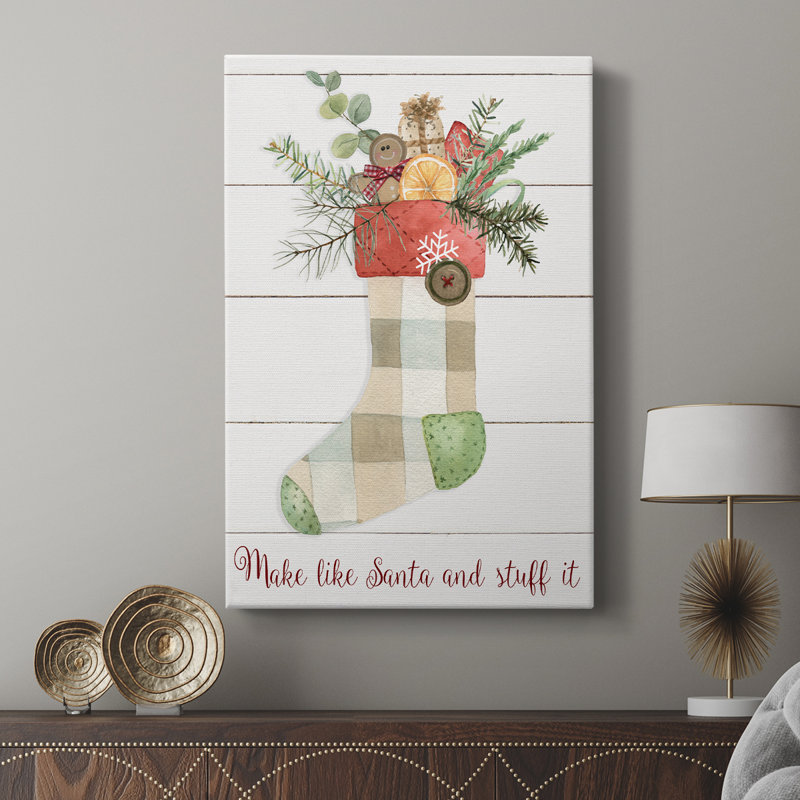 Comfy Cozy Stocking IV - Gallery Cavas, H 18 po x l 12 po