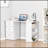 47" Modern Home Office Computer Desk Bookcase Combo Writing Table Workstation With 3 Drawer And Storage Shelf - White