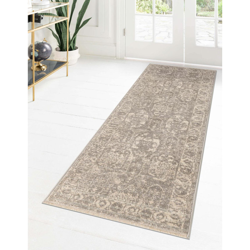 Gause Moroccan Area Rug, Runner 2' x 5'11", Gray