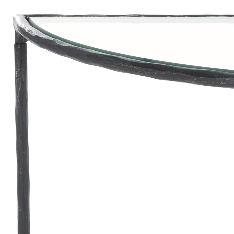 Isabellina Half Moon Console, Black