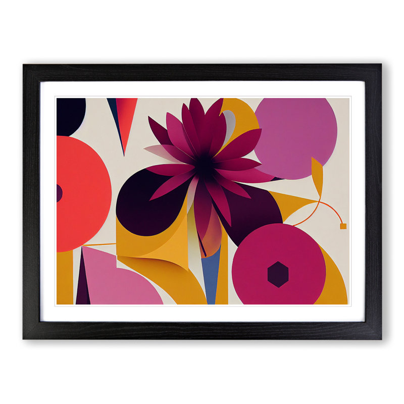 Spirited Abstract Flowers - Single Picture Frame Print
