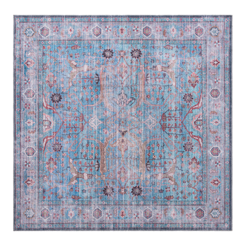 Haight Floral Indoor Rug, Square 7'3" x 7'3"