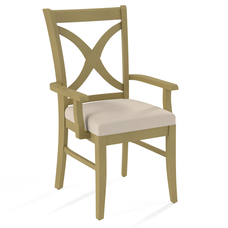Fauteuil Hues, Tissu performance blanc 0851-94, Finition laiton