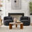 Bruschi 34" Wide Boucle Polyester Upholstered Swivel Armchair-79620933