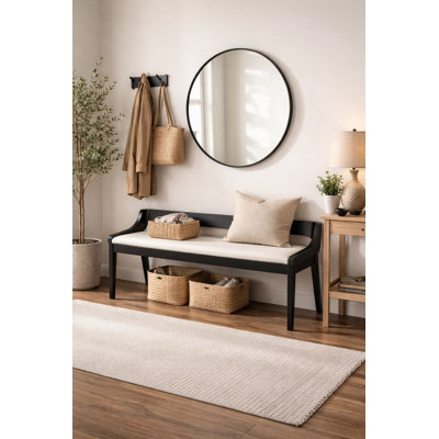 Aybri Faux Leather Upholstered Bench