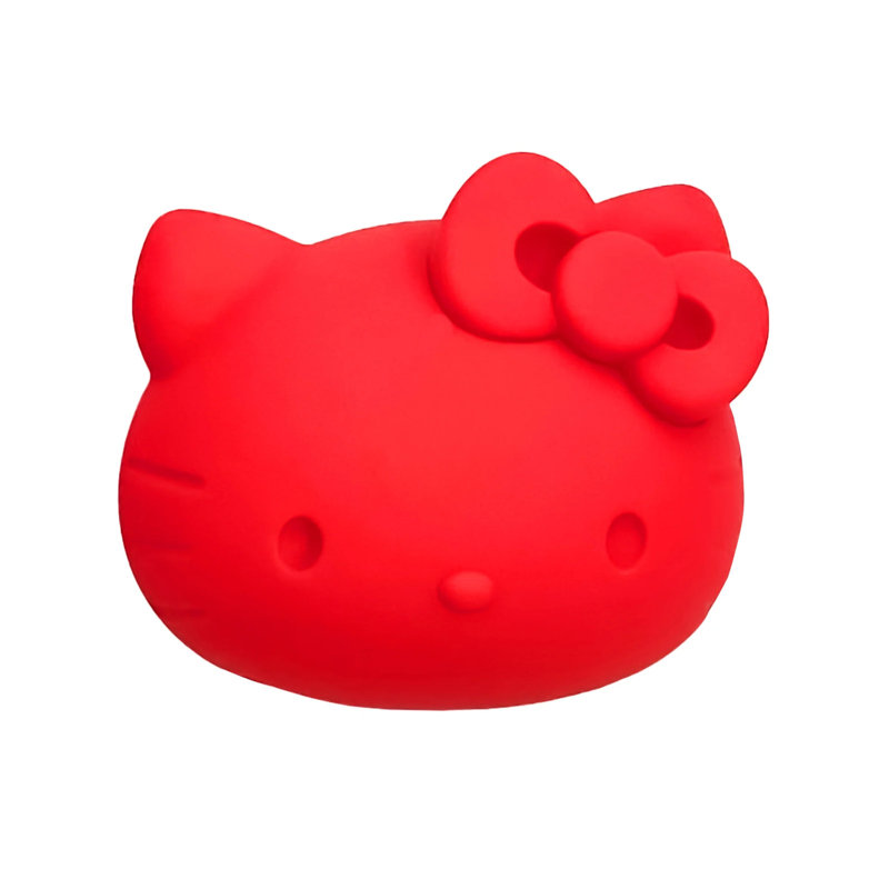 Trousse de maquillage en silicone Hello Kitty, porte-mélangeur de beauté avec ventilation, Rouge
