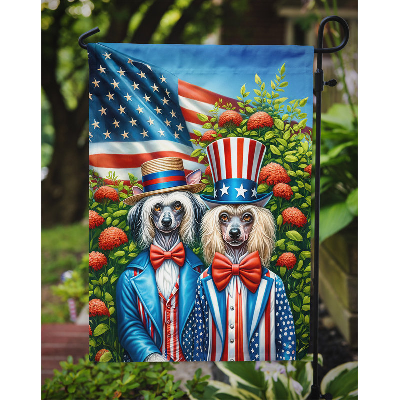 Drapeau All American Garden, Chien chinois à crête