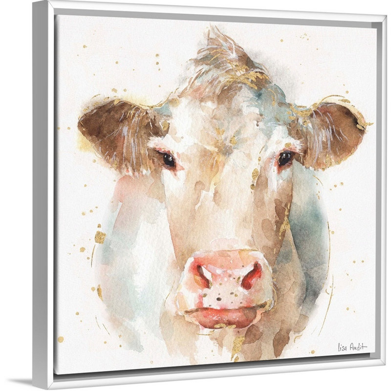 «Farm Friends II», art mural sur toile, H 32 po x l 32 po x P 2 po, Toile avec cadre blanc