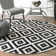 Decca Geometric Handmade Tufted Wool Black/Cream Area Rug