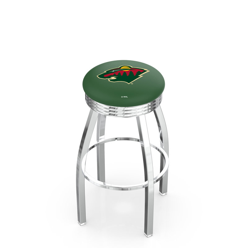 NHL Swivel Bar Stool, Minnesota Wild, Counter Stool (25" Seat Height)