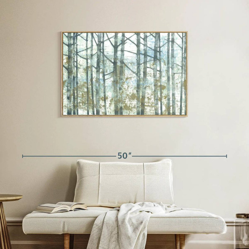 Brise de forêt, Cadre flottant en bois naturel, 37 po x 25 po