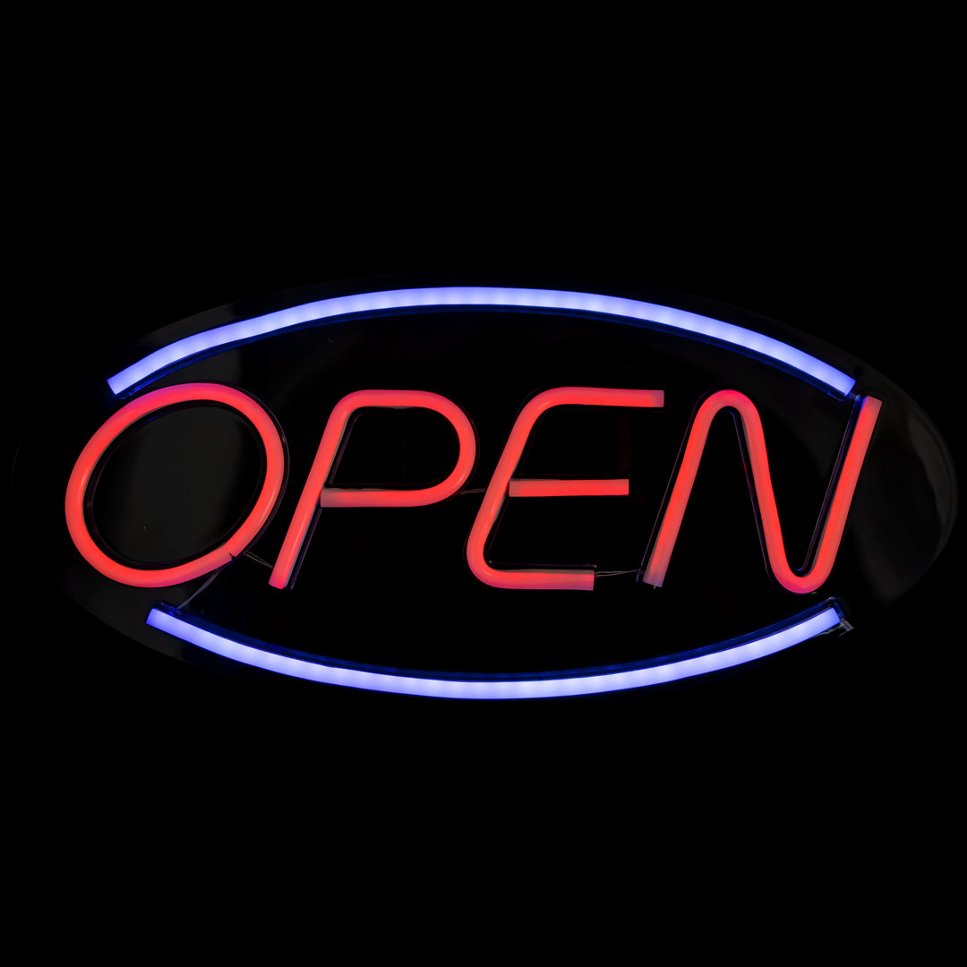 17.75" LED Neon Style 'Open' Wall Sign Northlight Seasonal