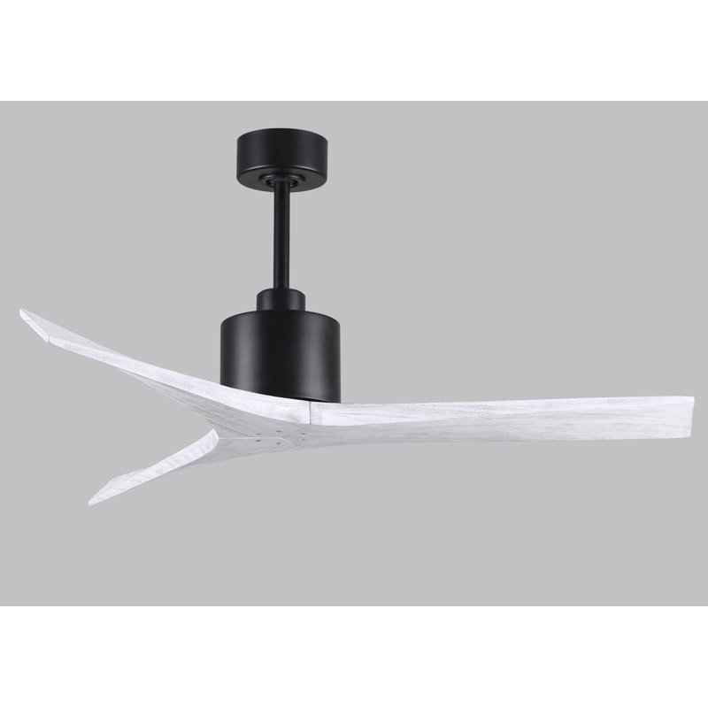 Mollywood - 42" Ceiling Fan - Textured Bronze Finish - Matte Black Blades, Matte Black, 52", Barn Wood Tone