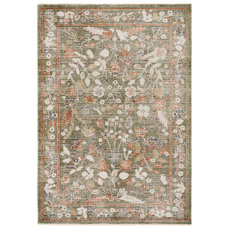 Grove 632 Performance Floral Rug, Rectangle 5'3" x 7'6"