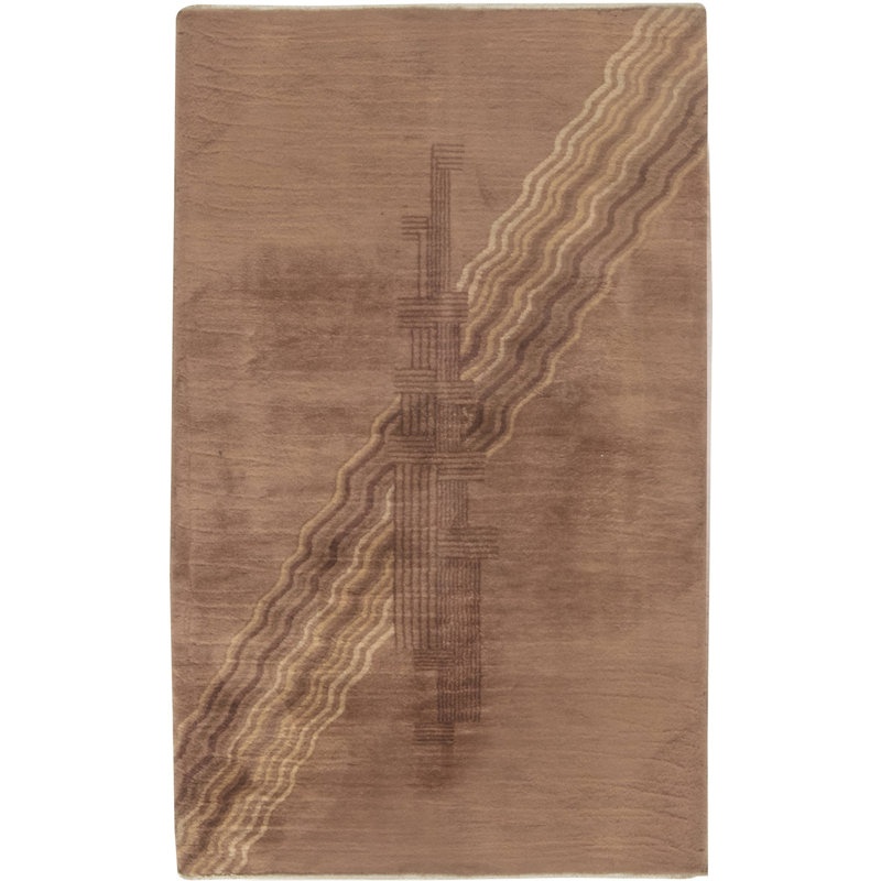 Tapis art déco chinois rétro vintage 3 pi x 4 pi 9 po