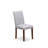 5 Piece Kitchen Table Set Contains a Drop Leaves Wooden Table and 4 Grey Linen Fabric Parson Dining Chairs with High Back - Acacia Walnut Finish-155773769-155773775-155773772
