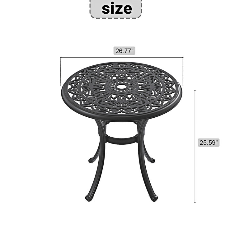 Table de salle à manger en aluminium