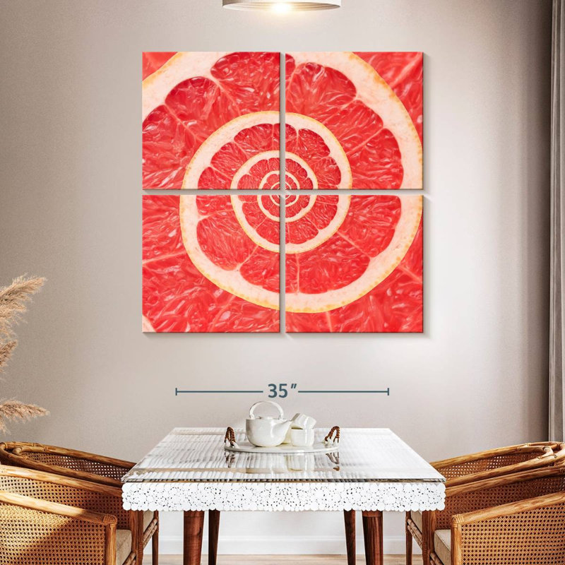 Spirale de pamplemousse fraîche Yarlin, H 45 po x l 45 po