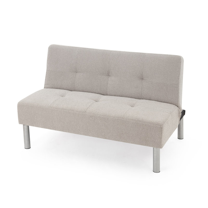 47'' Upholstered Convertible Sofa, Taupe Boucle