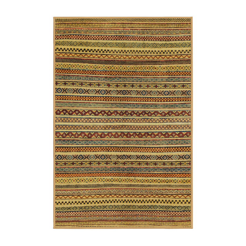 Abstract Indoor Rug, Rectangle 2' x 4'