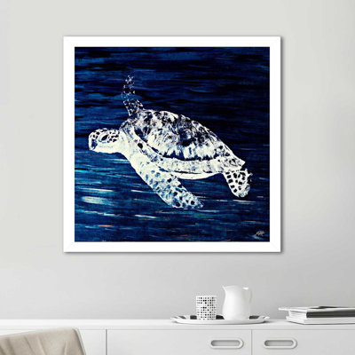 «Swim Along I», reproduction de peinture acrylique