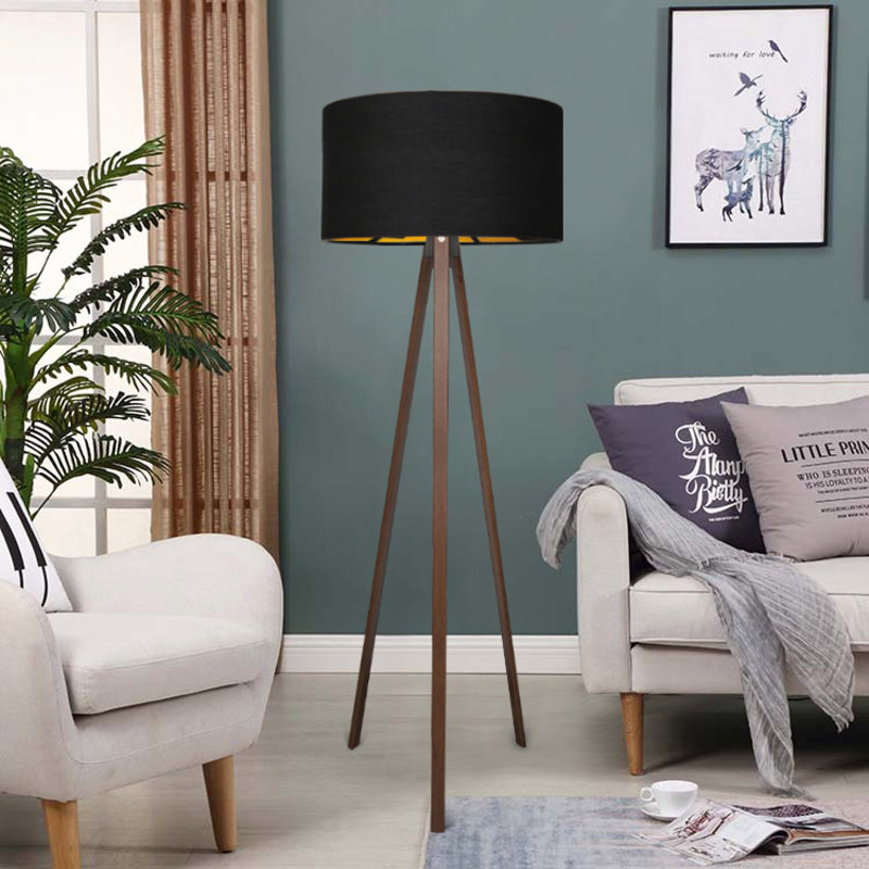 Clarita 140cm Tripod Floor Lamp, Black Copper