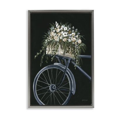  Vélo rétro sur toile flottante Florals par Yvette St. Amant