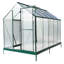 Serre en polycarbonate à structure en aluminium avec conception sans rendez-vous, 6,3 pi x 10,2 pi x 7 pi-130597039-130597042