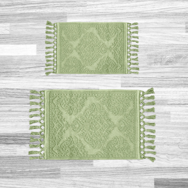 Ricardo 2 Piece Bath Rug Set, Green
