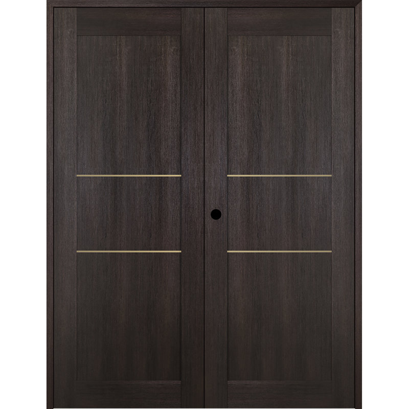 Portes françaises à panneaux, Chêne, Droite, 72 po x 80 po