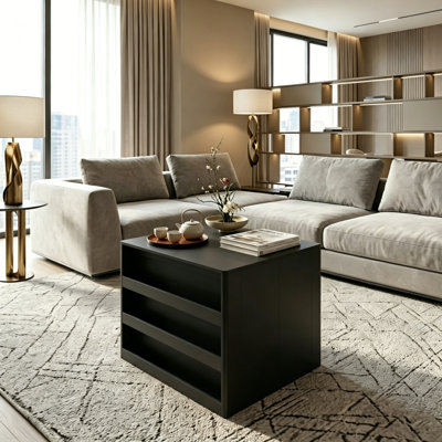 Modern 122.8" Extendable Wooden Dining With Storage Space For 1 To 10 People