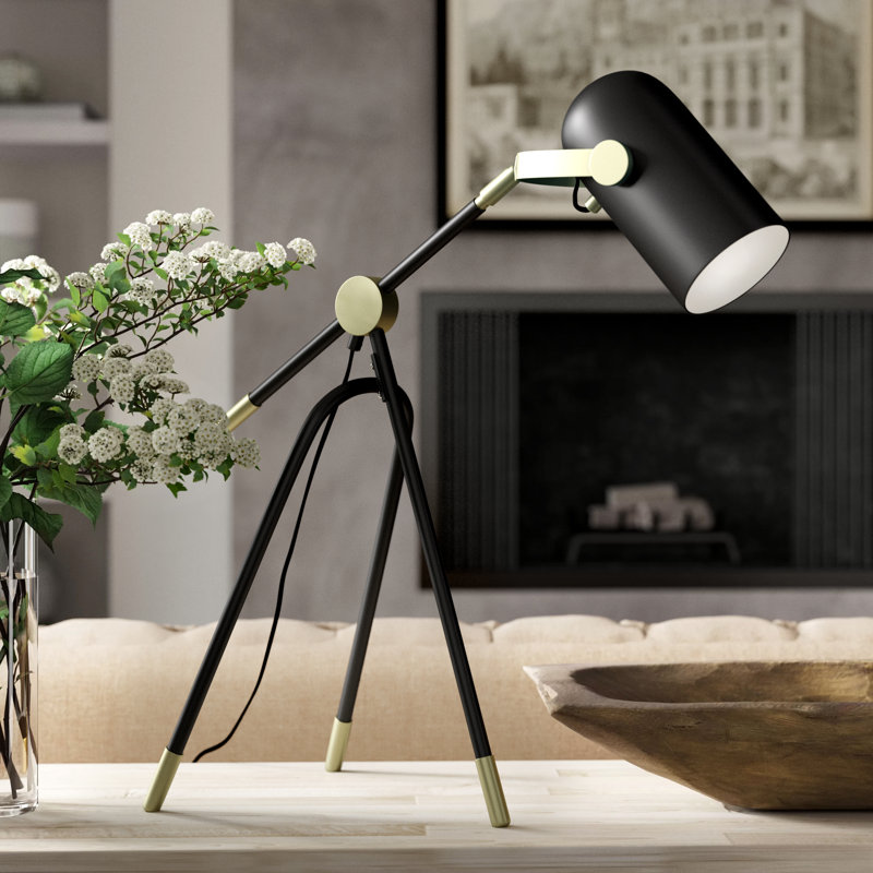 Lampe de table industrielle trépied 26 po