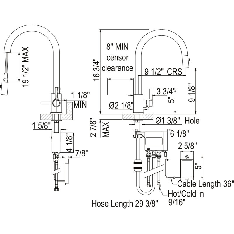 Holborn Pull-Down Touchless Kitchen Faucet, Polished Chrome
