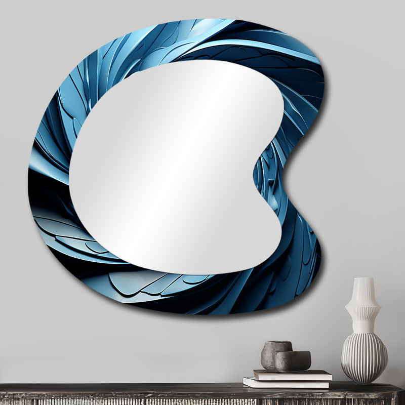 Felecity spiraling bleu abstrait vortex III, 27 po x 27 po