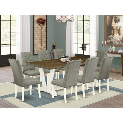 8 - Person Acacia Solid Wood Dining Set by Red Barrel Studio
