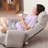 Relaxing Chair With Padding And Adjustable Position Soft Rotatable Base