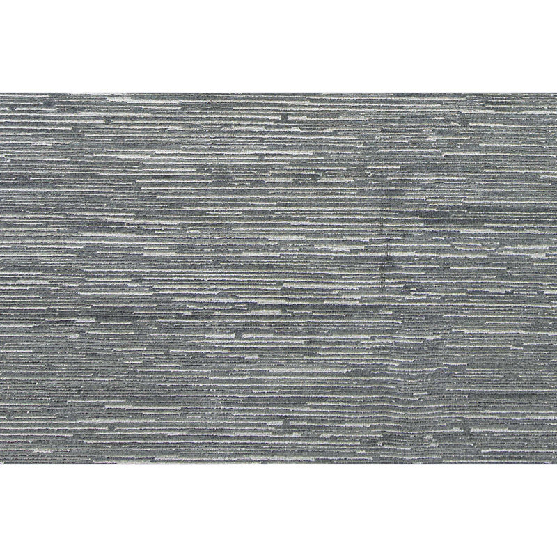 Hand Knotted Area Rug in Gray/White, Rectangle 8' x 10'