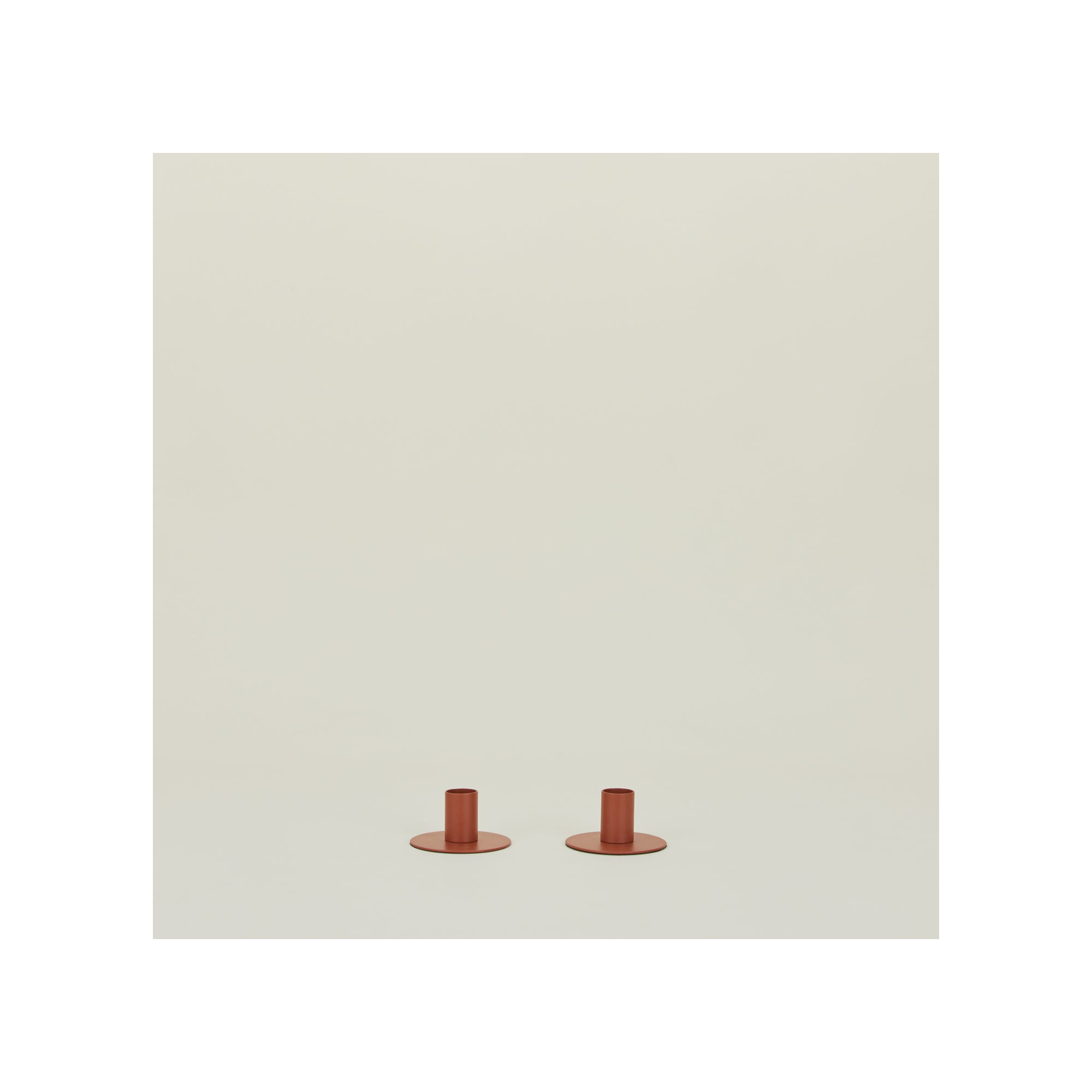 Essential 1.5'' H Stainless Steel Tabletop Candlestick, Terracotta